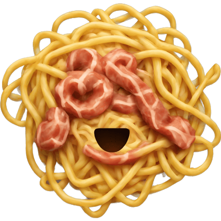 Spaghetti with meat emoji