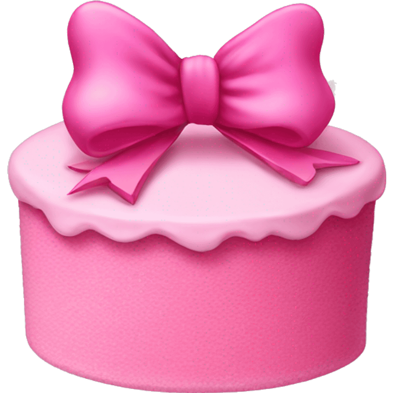 pink cake with pink bow emoji