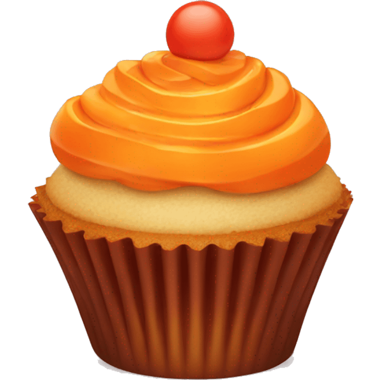 Happy Orange cupcake emoji