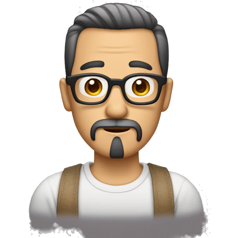 hombre asiatico gordo con lentes y barba emoji