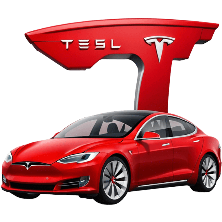 Tesla Model S - Tesla (Model Year: 2022) (Iconic colour: Red) emoji