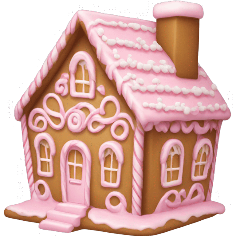 light pink gingerbread house emoji