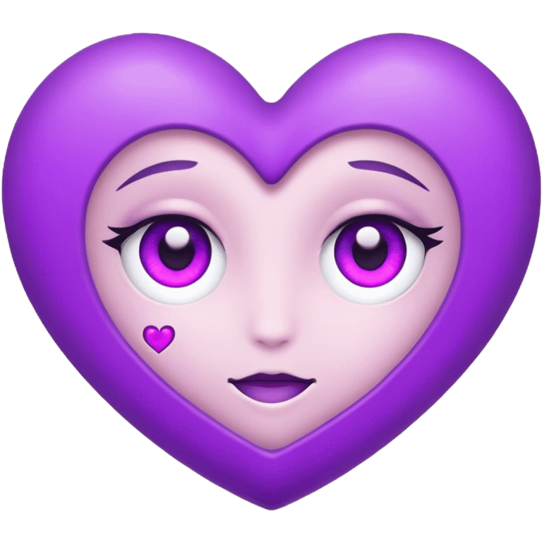 Purple Heart eyes emoji