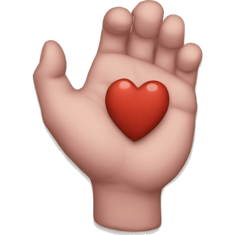 corazon con mano emoji