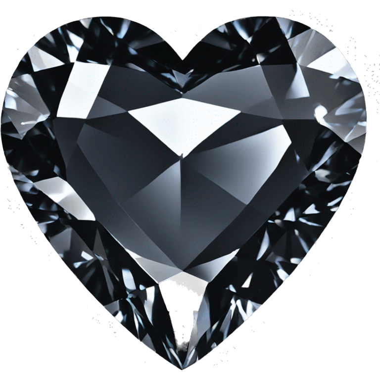 Heart shaped 56-carat black diamond emoji