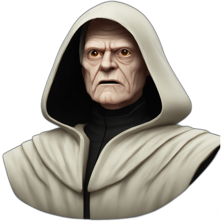 Sexy Emperor Shiev Palpatine (scarred and deformed, black hood, robe) Star Wars The return of the jedi emoji