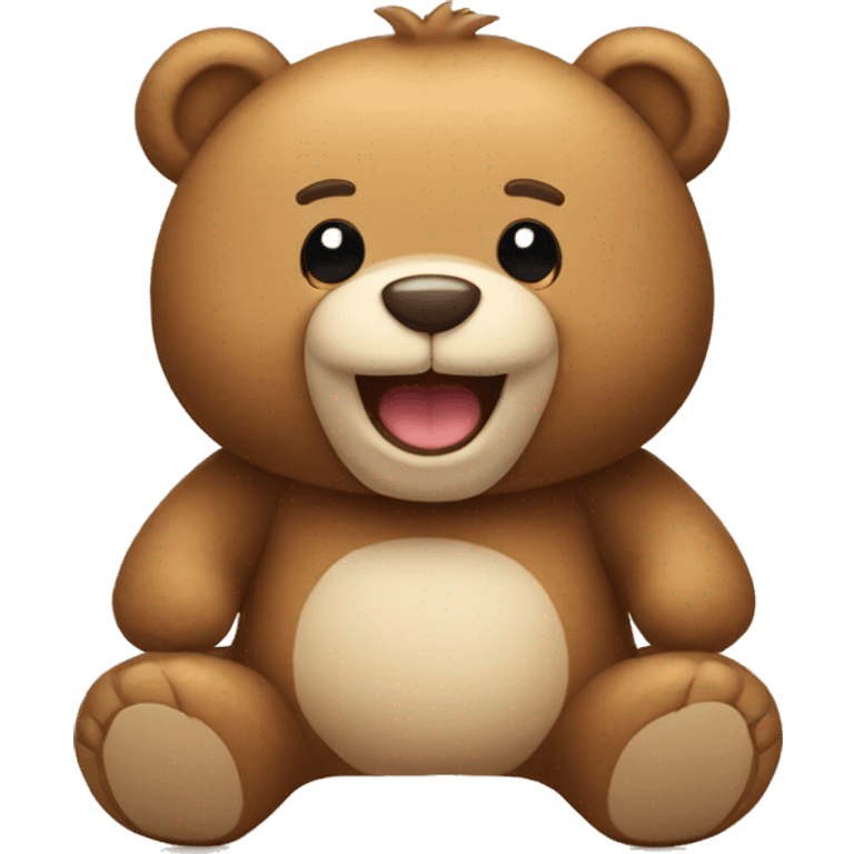 Happy teddy bear emoji