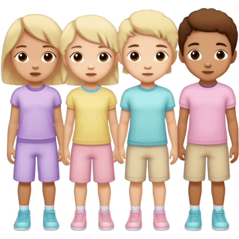 childs with pastel clothes emoji