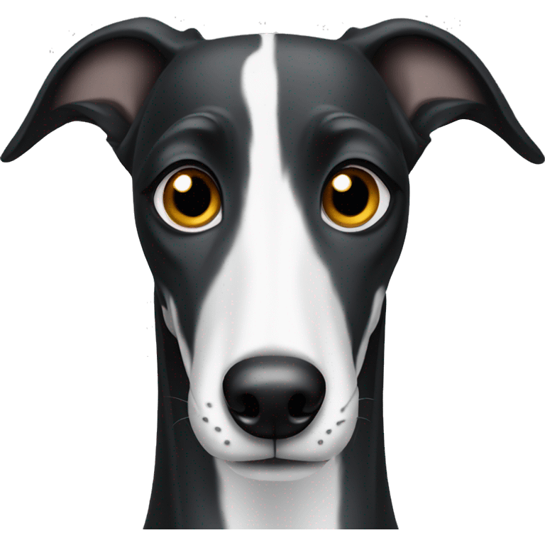 Black and white greyhound  emoji