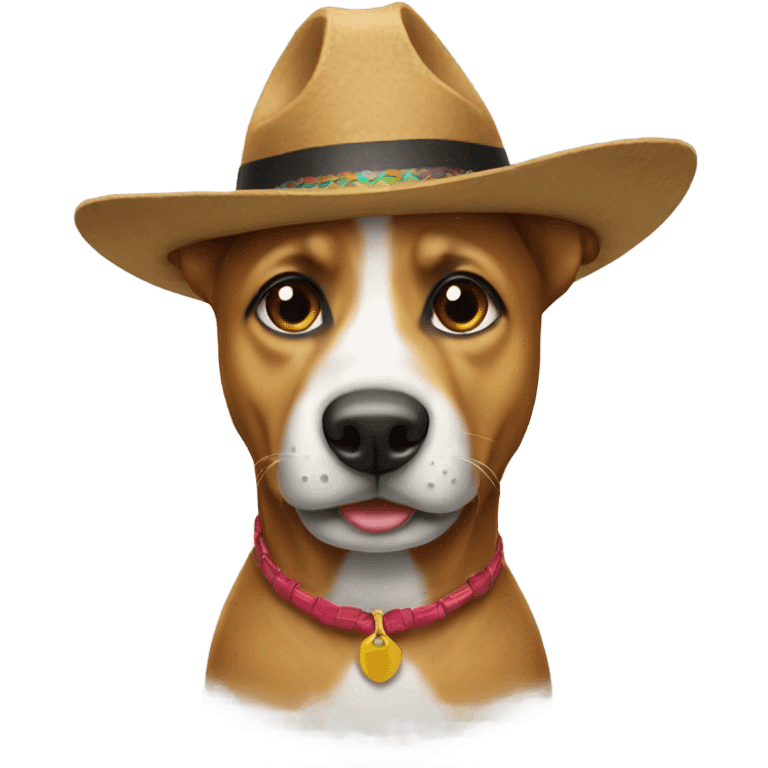 perro con un sombrero  emoji