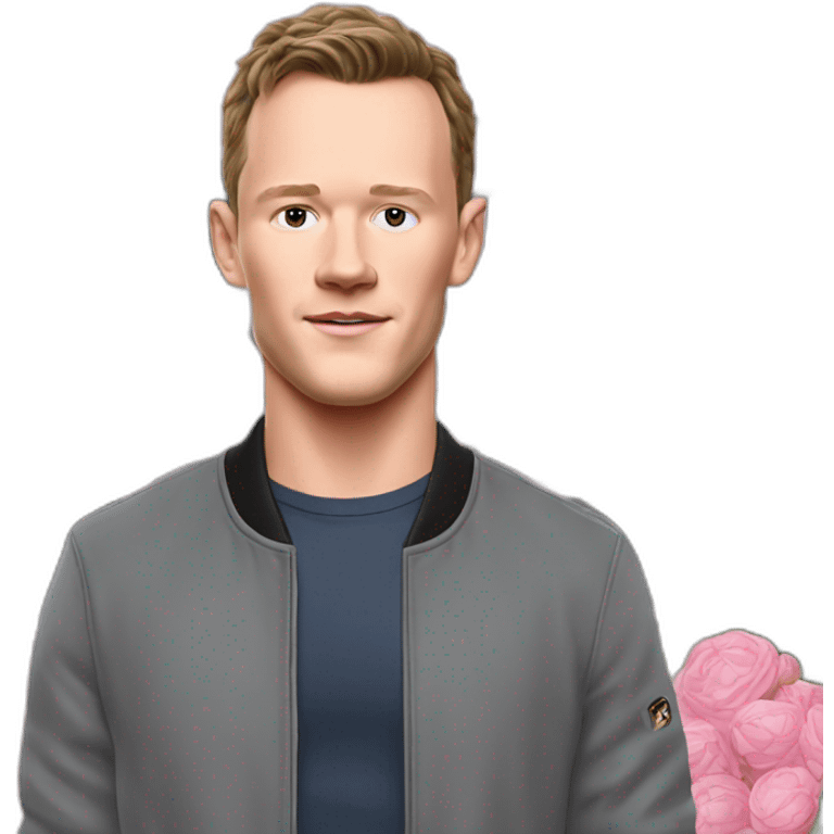 Jonathan Toews standing in front of pink mansion emoji