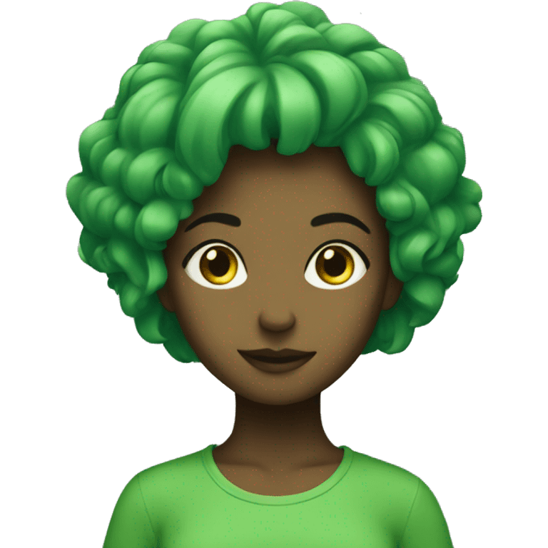 Green girl  emoji