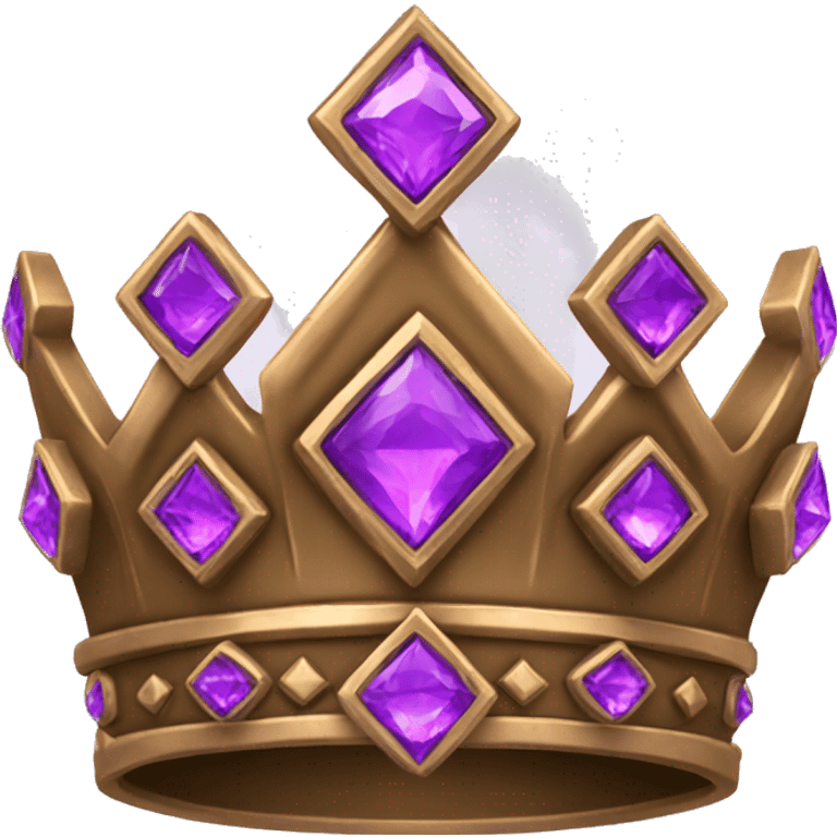 Bronze Crown with some purple diamonds emoji