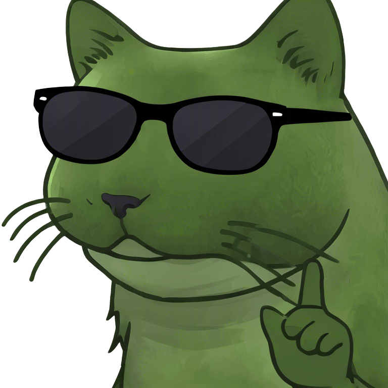 Cat with sunglasses emoji