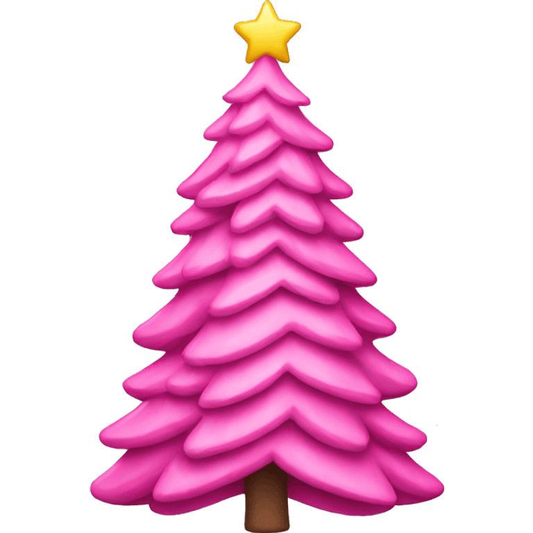 Pink Christmas tree  emoji