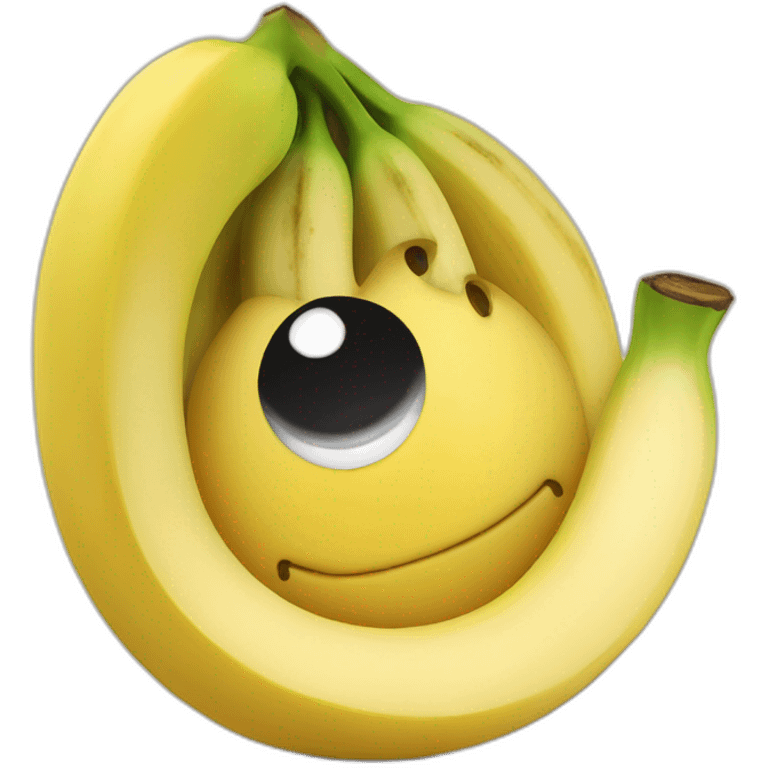 emoji smile avec une banane dans l'oeil emoji