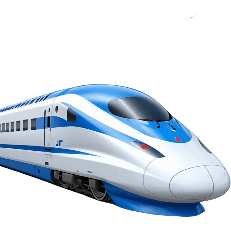 High-Speed Train (Shinkansen) - JR East (Model Year: 2021) (Iconic colour: White with blue) emoji