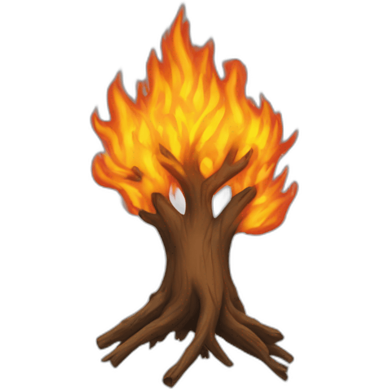 A burning tree emoji