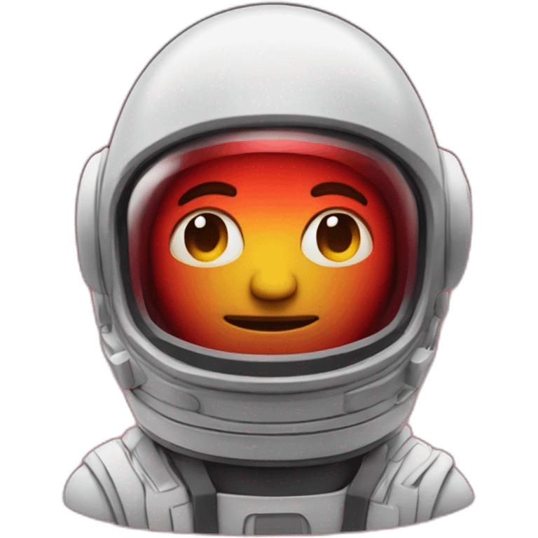 MAN IN A SPACE HELMET RED LIGHT emoji