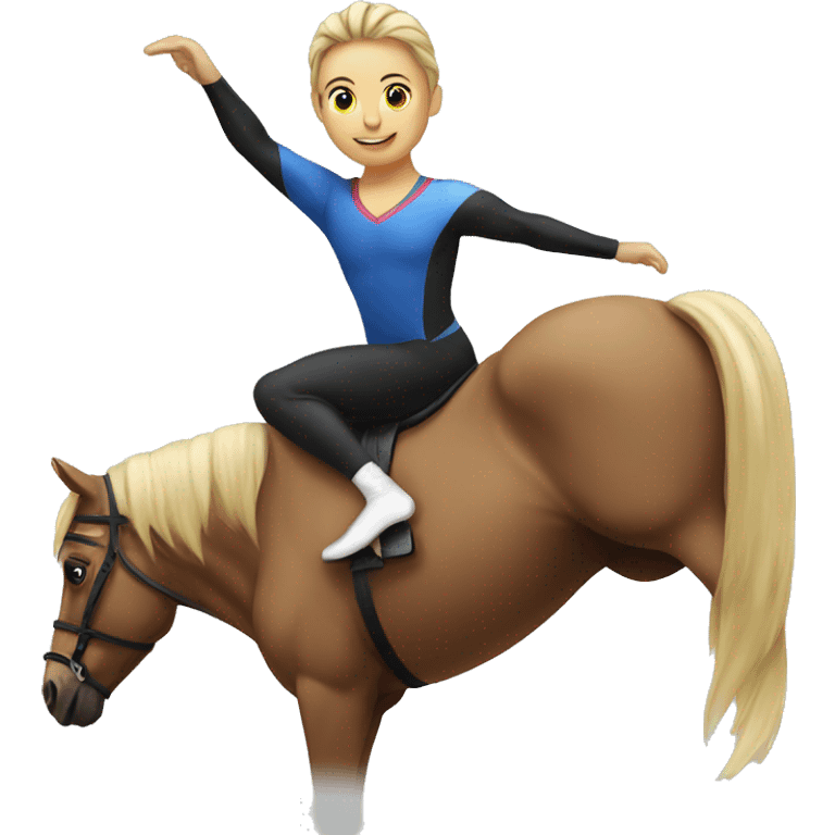 gymnastics on horse emoji