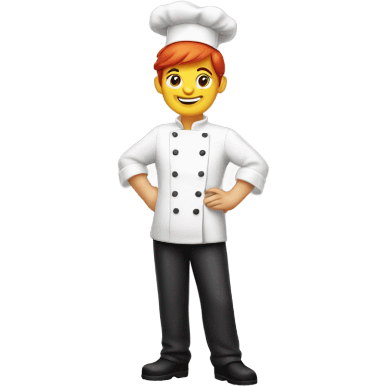 short red haired chef emoji