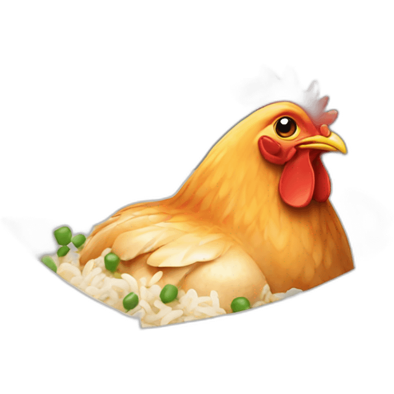  chicken rice Chinese takeout  emoji