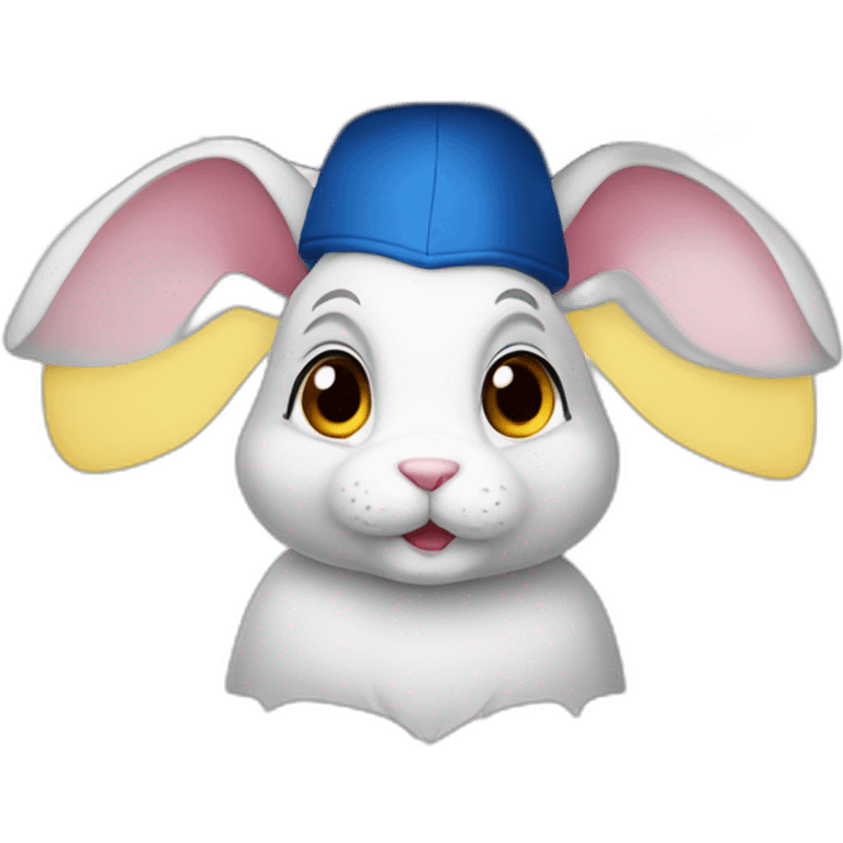 Ukrainian rabbit student in a square academic cap emoji