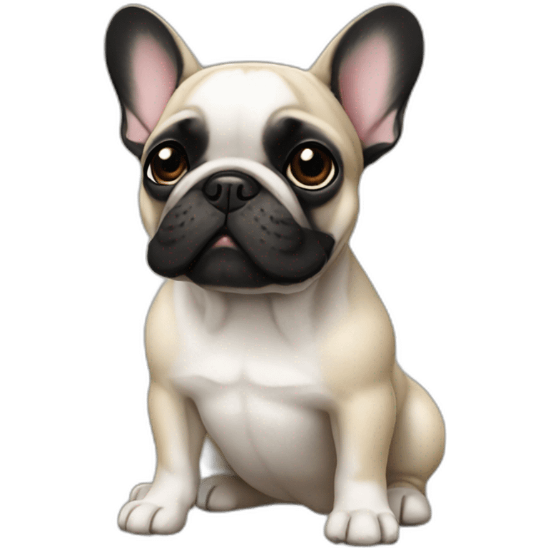 French bulldog with black fur emoji