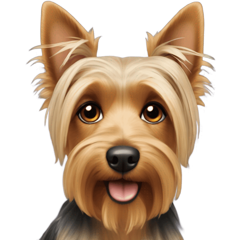 Silky terrier with floppy ears emoji