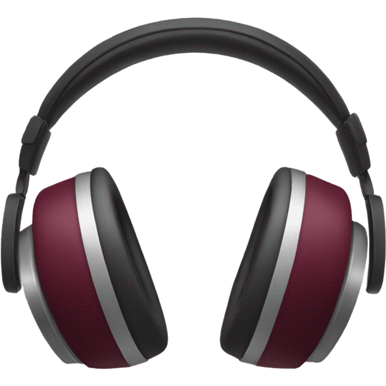 Headphones with burgundy bows  emoji