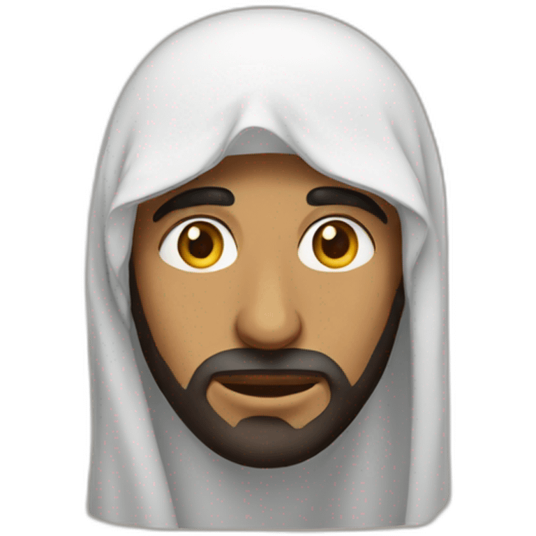 Arabian Man face covered emoji