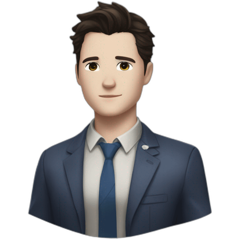 Bryan dechart dress as Connor from Detroit become human emoji