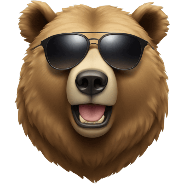 a bear in sunglasses emoji