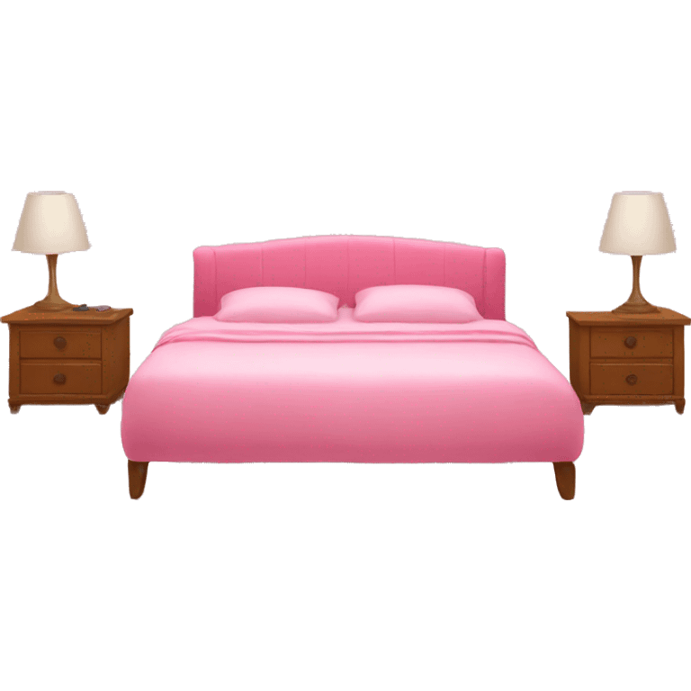 A pink bed emoji