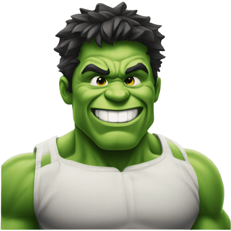 Smart Incredible Hulk smiling emoji