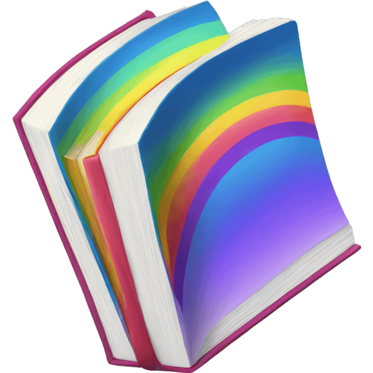 Open book with rainbow emoji