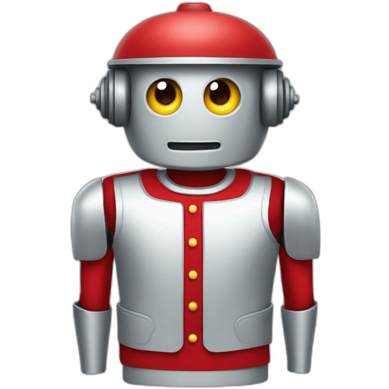 robot bellboy red uniform emoji