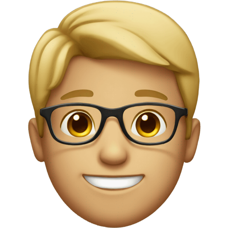 smiling boy with glasses emoji