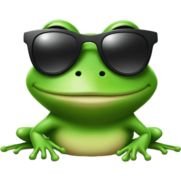 Frog with sunglasses  emoji