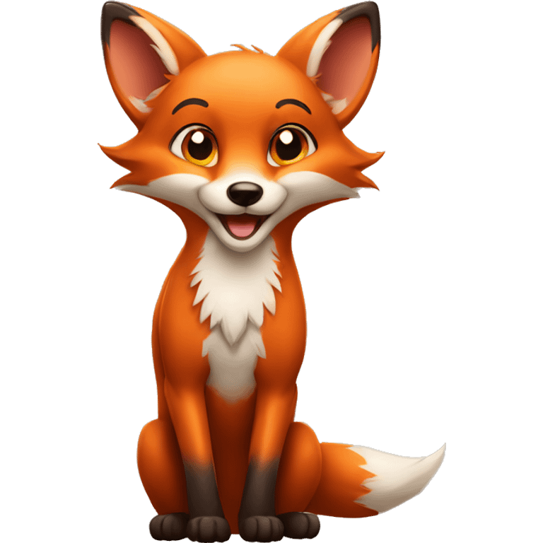 flirtatious loving fox emoji