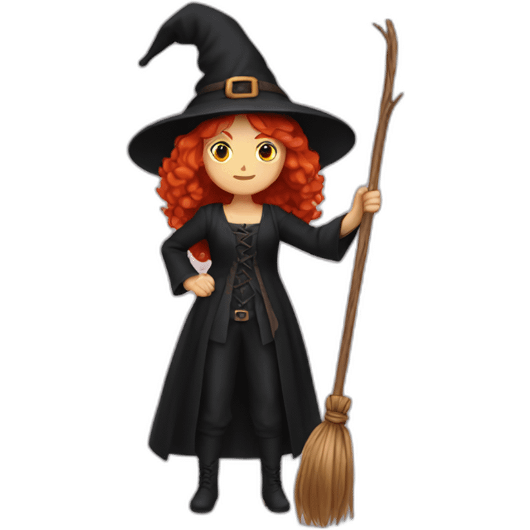 a red haired witch emoji