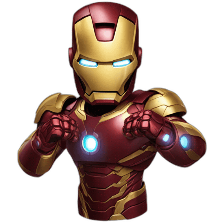 Ironman with thanos gloves emoji