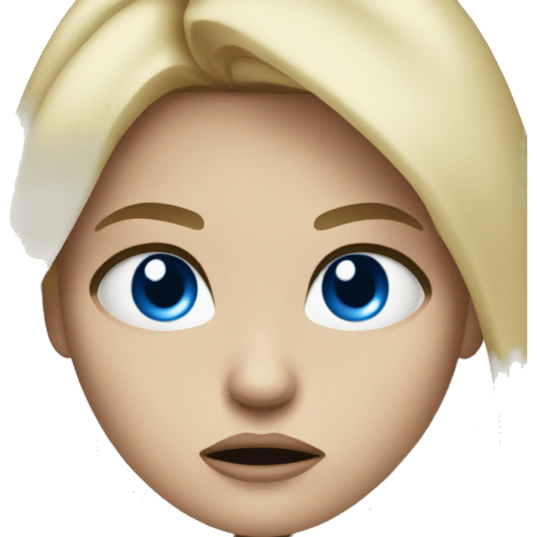 angry blonde girl blue eyes emoji