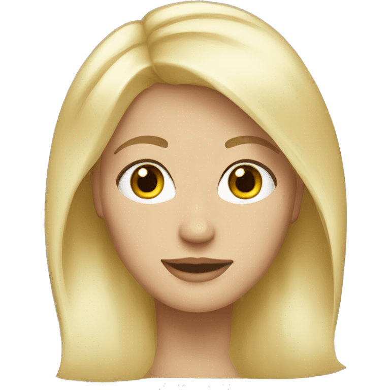 Blonde hair white female  emoji