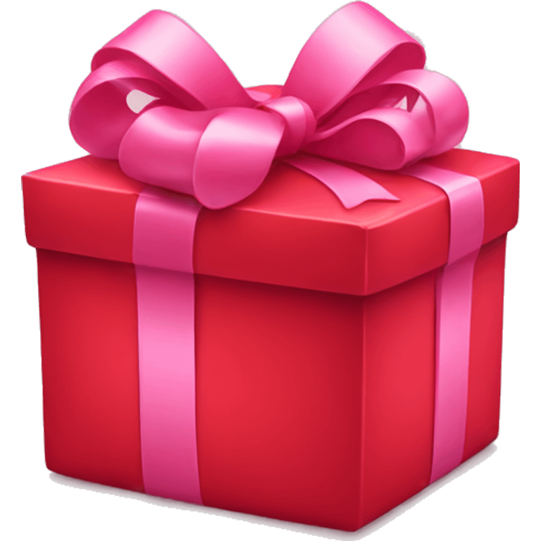 Red gift with pink bow emoji