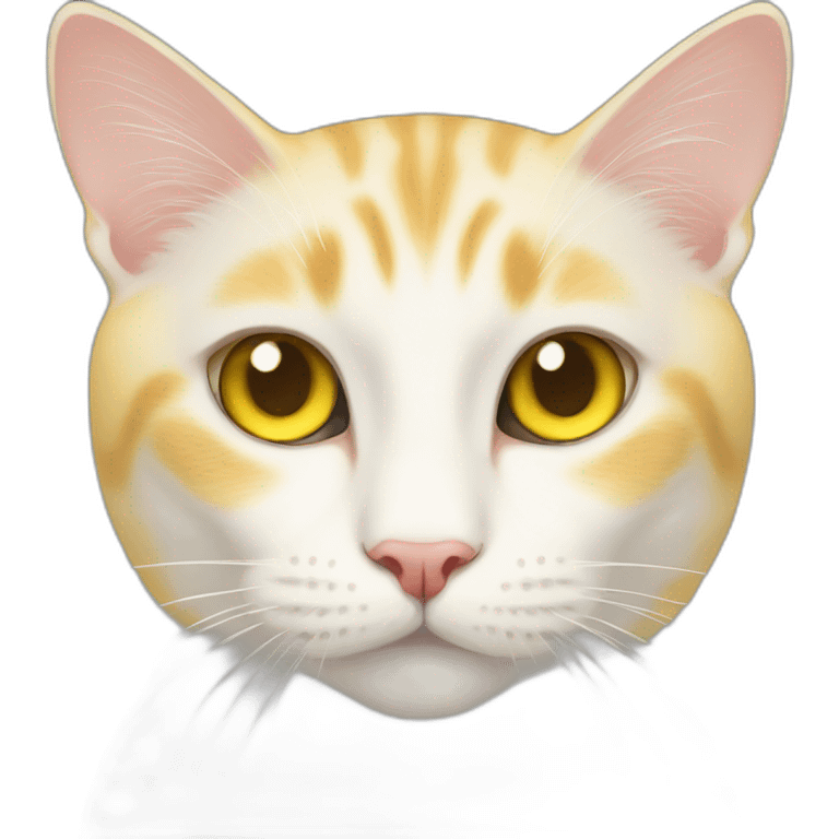 yellow cat with heterochromia emoji