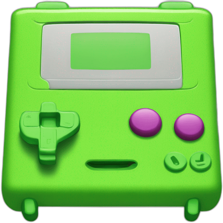 Lime green gameboy color emoji