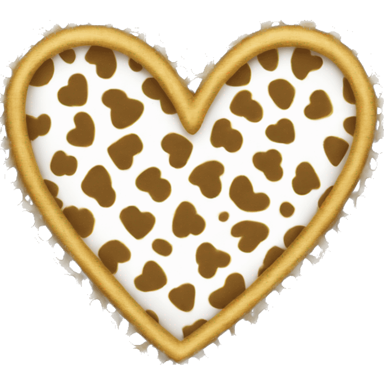 Cheetah print heart emoji