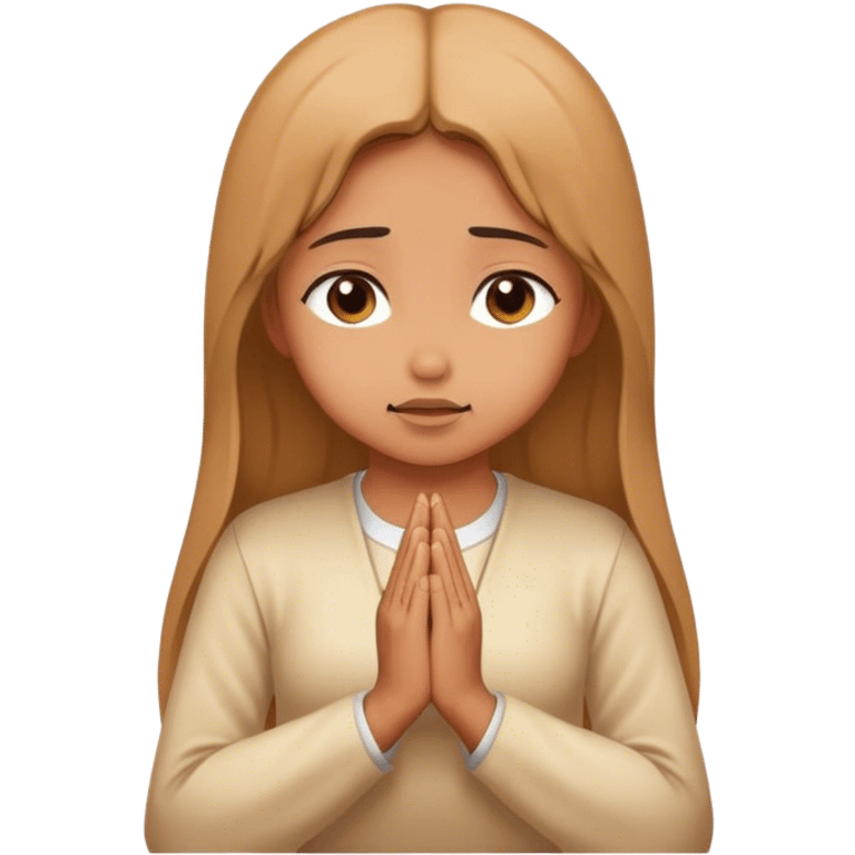 girl praying emoji