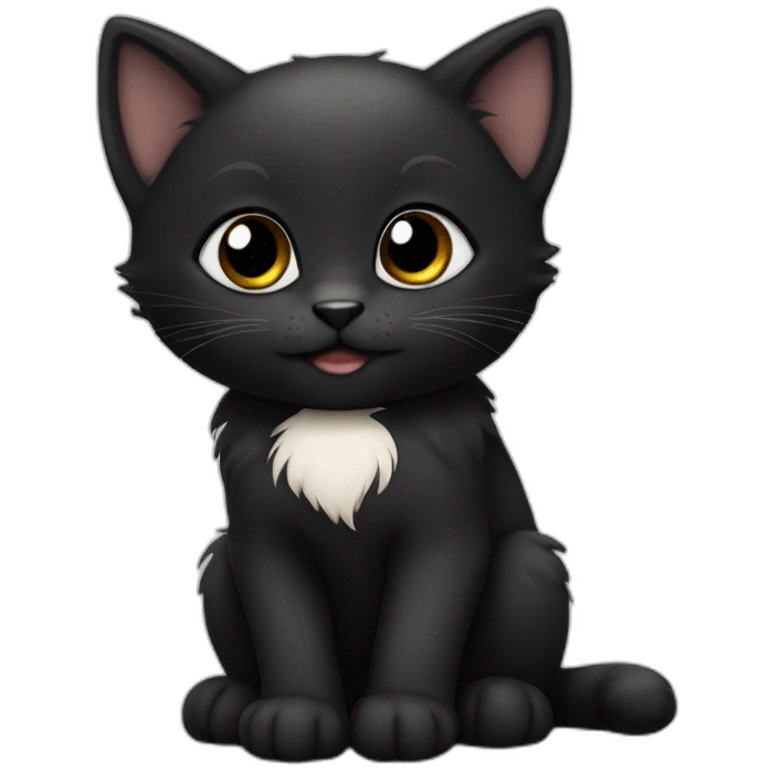 cute black kitten emoji